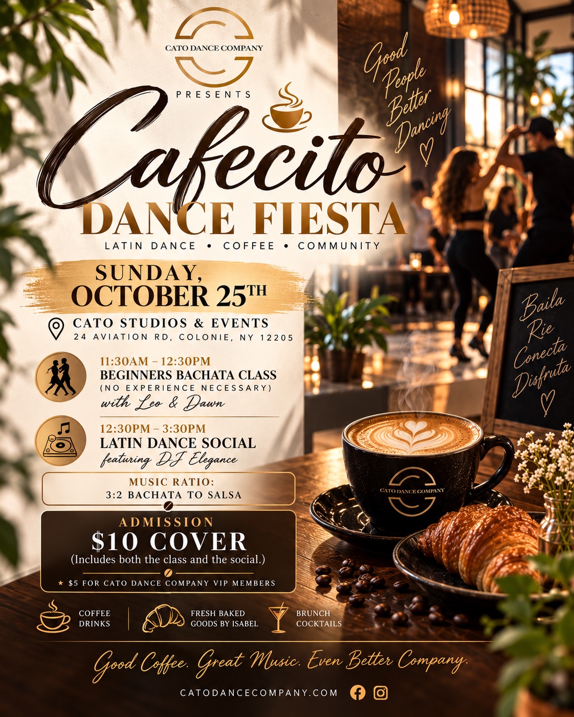 Cafecito Dance Fiesta event flyer